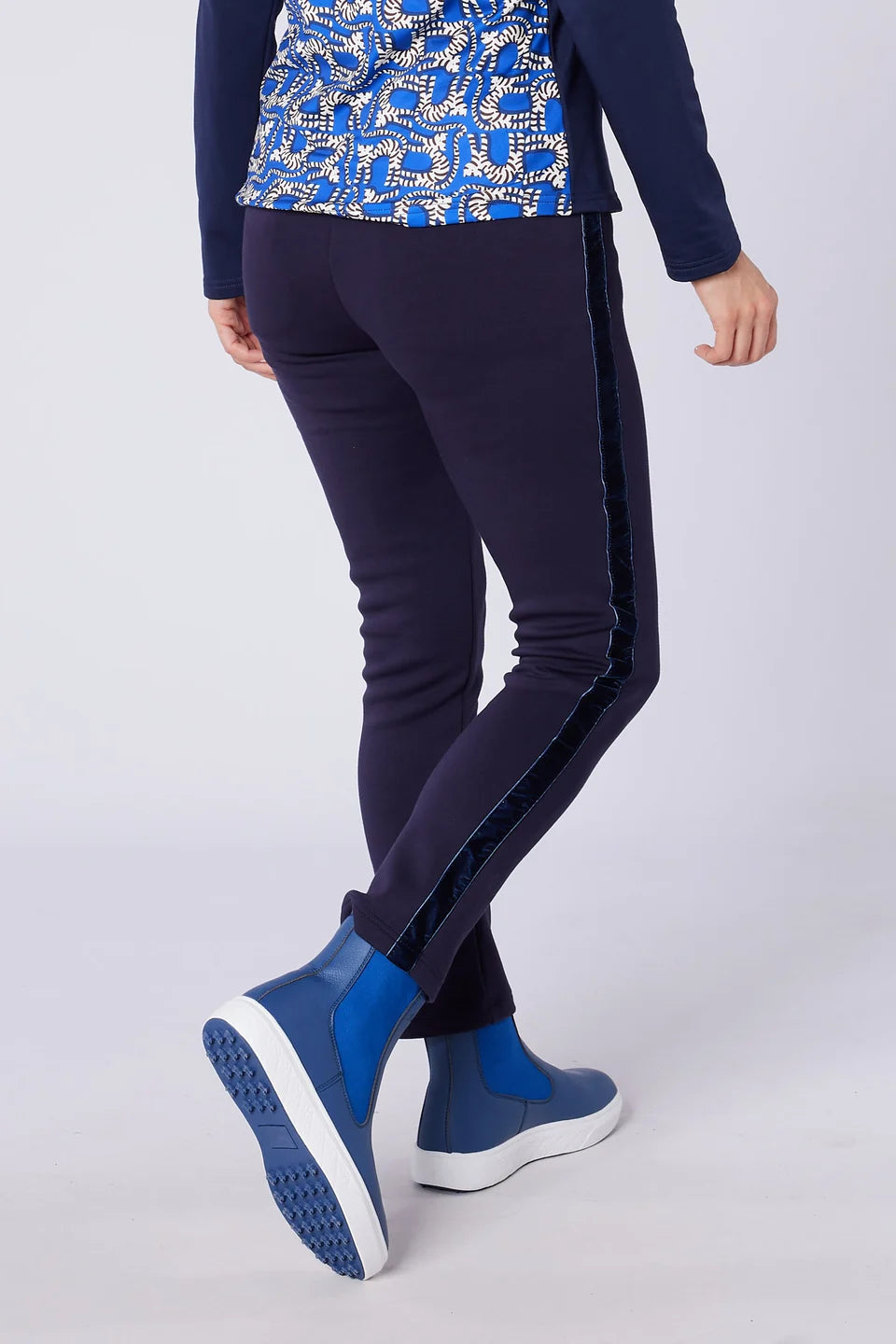 Amber Thermal Fleece Trousers in True Navy