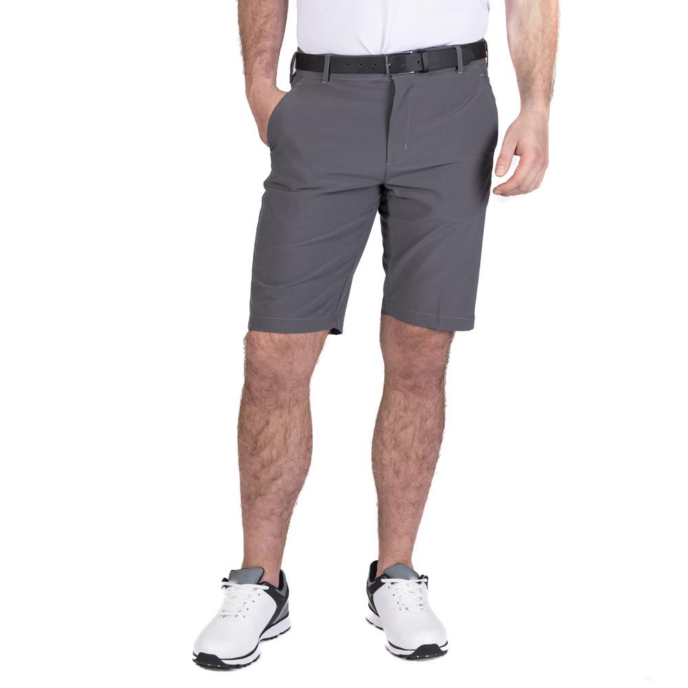 Island Green Men's Tapered Stretch Shorts Charcoal Grey