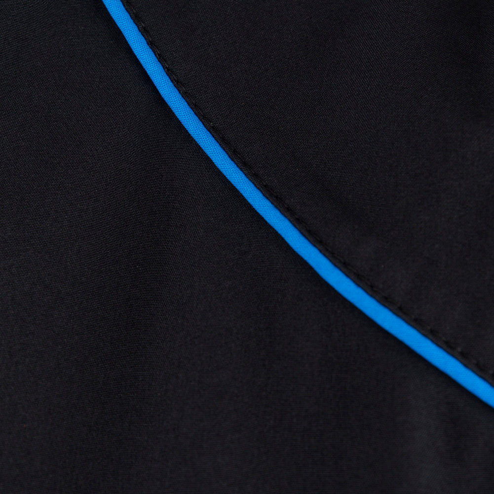 Island Green Ladies Waterproof Jacket in Black with Blue