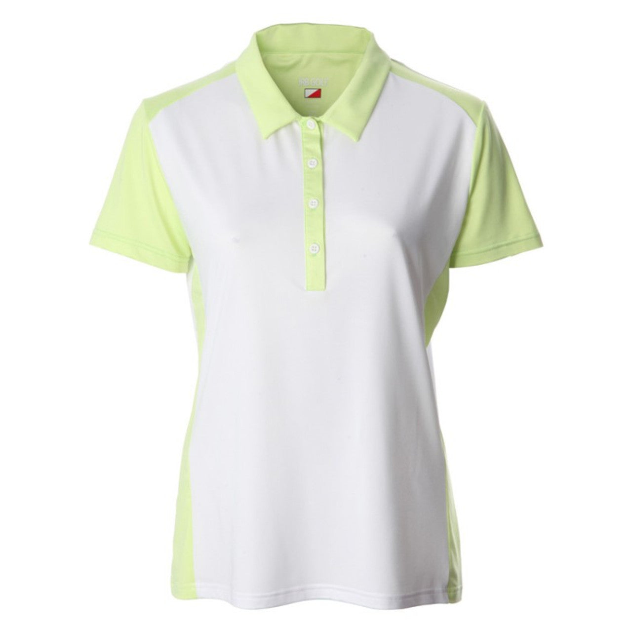 JRB Ladies Sleeveless Lime Green & White Polo Top
