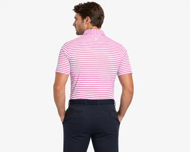 Swing Out Brother Justin Stripe Polo Super Pink