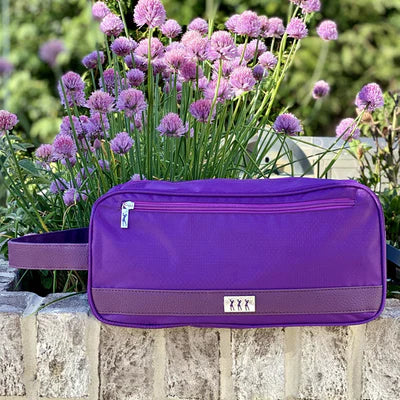 Surprize Purple Shoe Bag with Honeycomb Pattern
