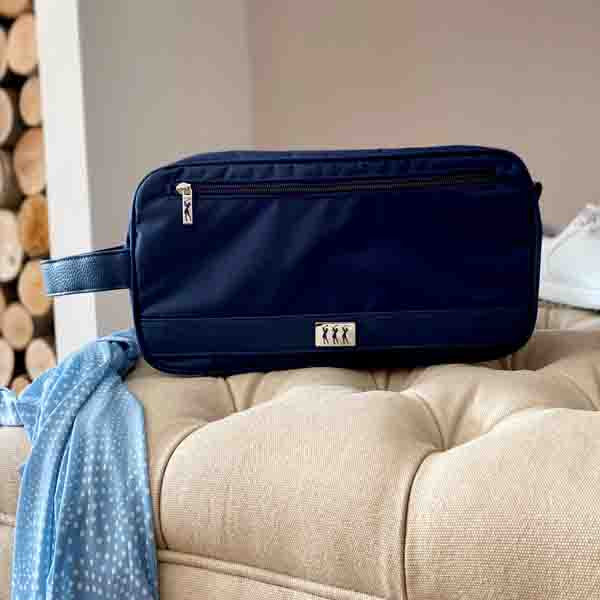 Surprize Navy Shoe Bag with Honeycomb Pattern