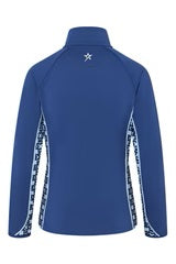 Swing out Sister Maisy 1/4 Zip Midlayer in Twilight Blue & Chambray Blue