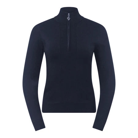 Pure Brace Super Soft Lined Quarter Zip Jumper Navy