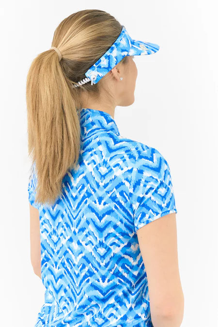 Arielle Telephone Wire Visor in Santorini Skies