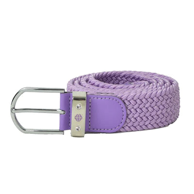 Lavender Stretch Webbed Belt with Motif Detail to Buckle