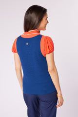 Swing Out Sister Dee Slipover Jumper in Coral and Navy