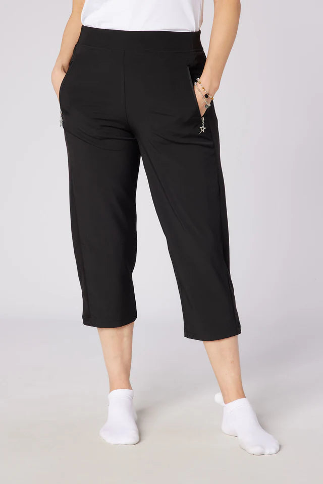 Swing out Sister Rita Lightweight Capri in Black