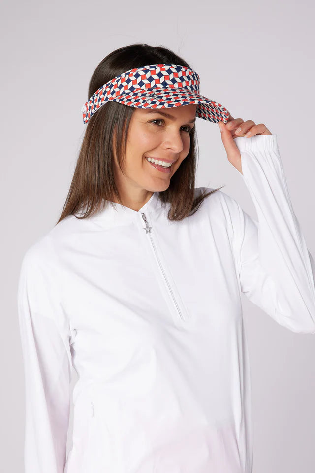 Swing out Sister Sasha Visor in Jumping Beans Pattern