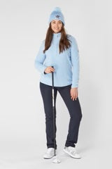 Swing out Sister Bonny Fleece 1/4 Zip in Chambray Blue