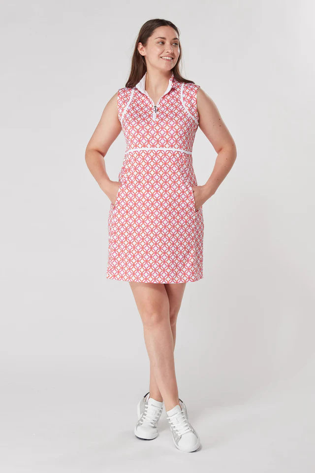 Swing out Sister Jane Sleeveless Dress in Lush Pink