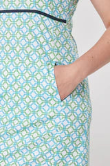 Swing out Sister Jane Sleeveless Dress in Dazzling Blue