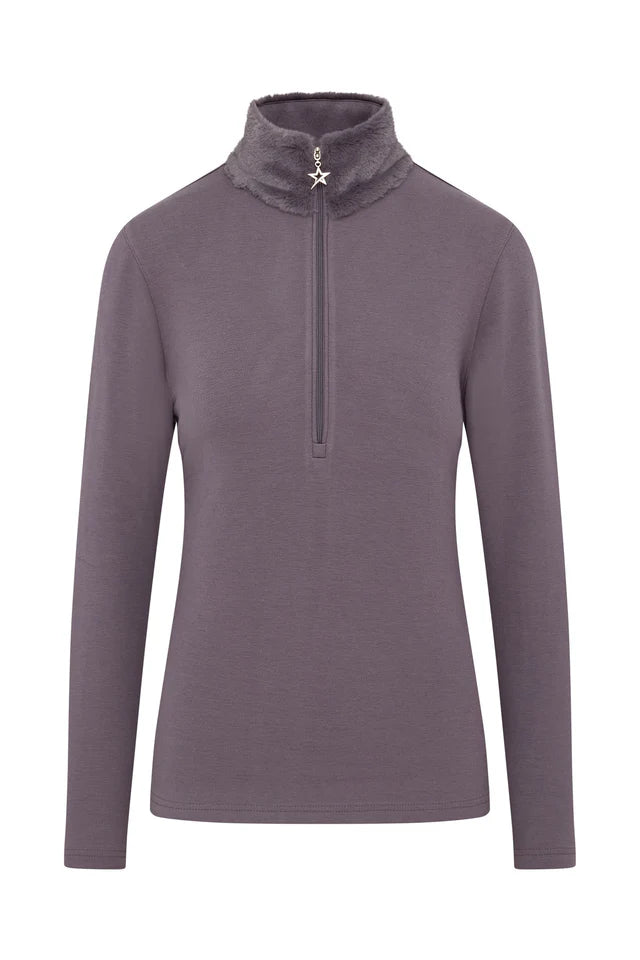 Swing out Sister Faux Fur Midlayer in Ultimate Grey