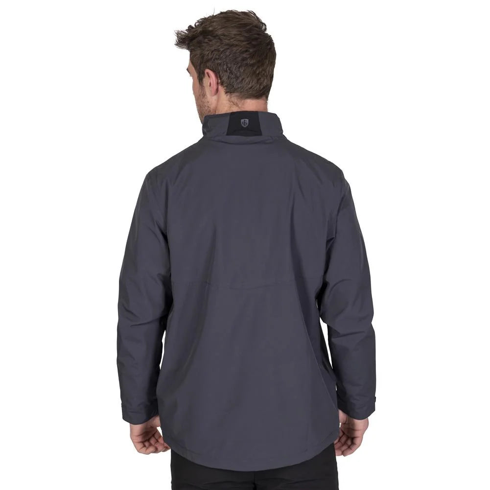Island Green Stretch Waterproof Golf Jacket in Charcoal