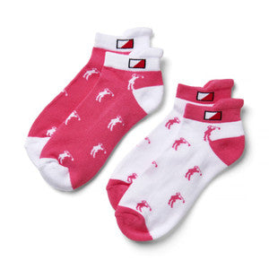 JRB Golf Socks in Pink/White - Pack of 2