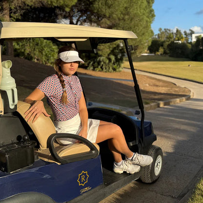 Swing out Sister Leona Cap Sleeve Frill Polo in Jumping Beans