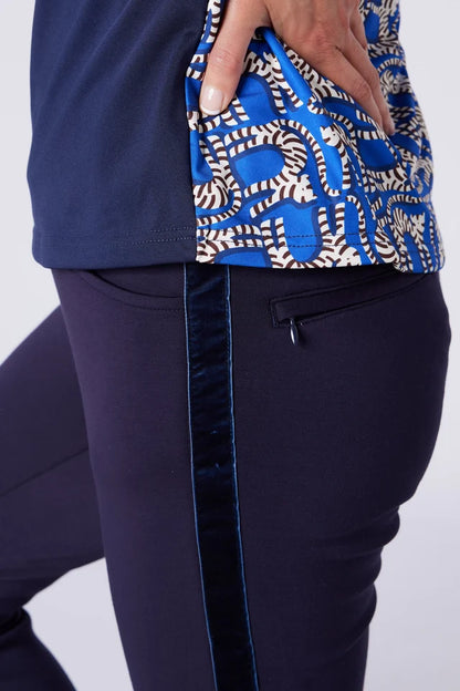 Amber Thermal Fleece Trousers in True Navy