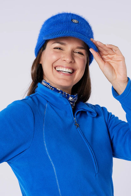 Swing out Sister Frankie 1/4 Zip Fleece in Dazzling Blue