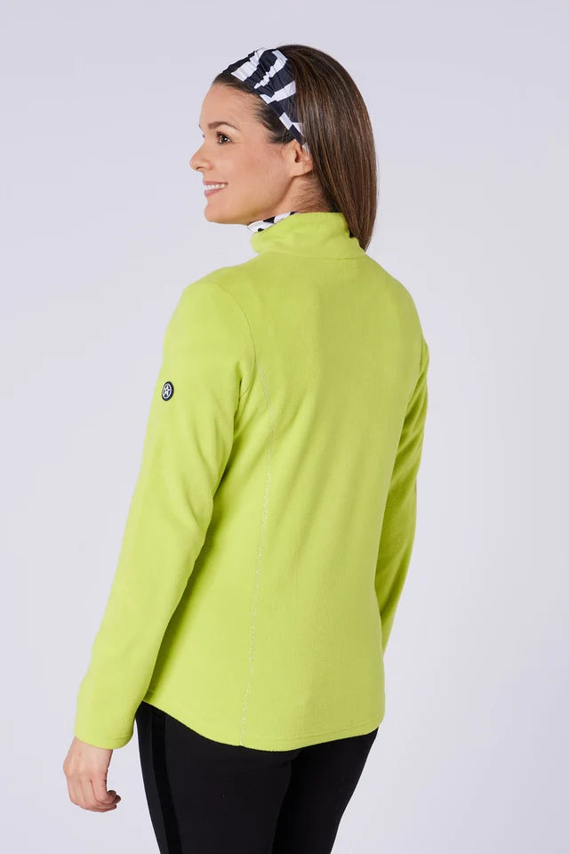 Swing out Sister Frankie 1/4 Zip Fleece in Lynx Lime