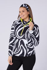 Valentia 1/4 Zip Midlayer in Lynx Lime