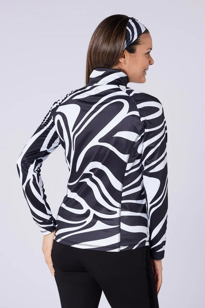 Swing Out Sister Valentia 1/4 Zip Midlayer in Lynx Lime