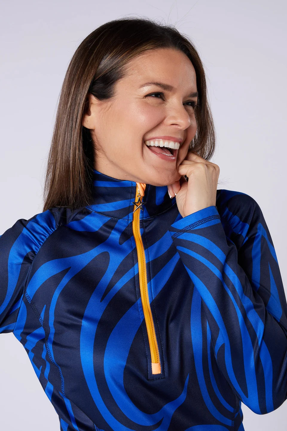 Swing Out Sister Valentia 1/4 Zip Midlayer in Tigers Eye