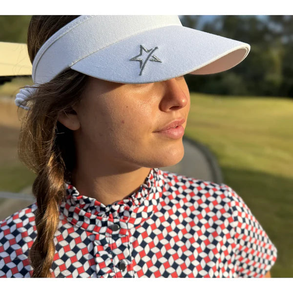 Swing out Sister Leona Cap Sleeve Frill Polo in Jumping Beans