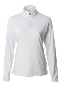 JRB Ladies Quarter Zip White