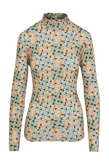 Swing out Sister Ada Roll Neck Apricot Pattern