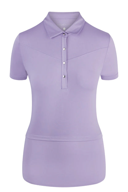 Swing Out Sister Amelie Lavender Cap Sleeve Polo Top