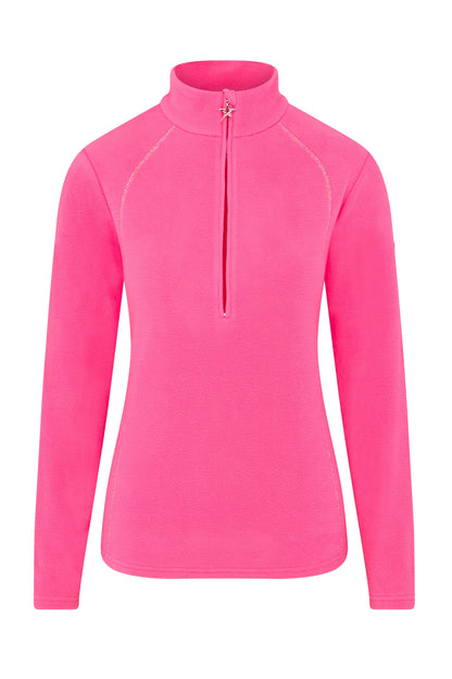 Swing out Sister Bonny  Fleece 1/4 Zip Neon Pink