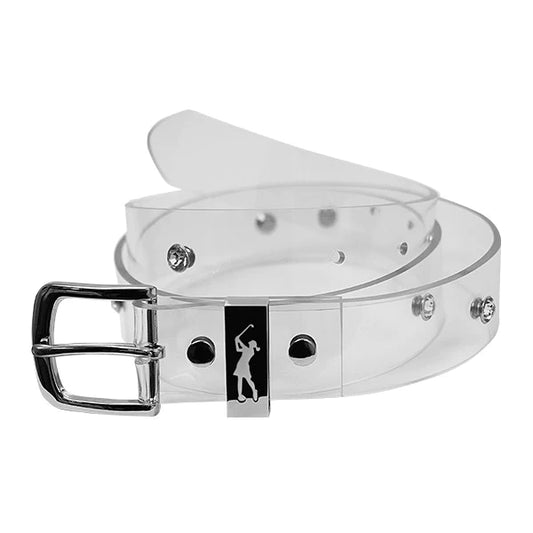 Clear Crystal Ladies Golf Belt
