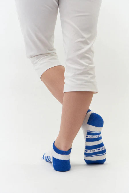 Pure Ladies 2 Pack of Trainer Socks in Lilac/Royal Blue/Purple