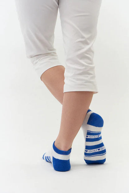 Pure Ladies 2 Pack of Trainer Socks in Lilac/Royal Blue/Purple