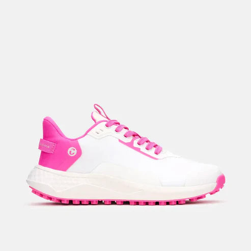 Duca Del Cosma Andiamo Womens Golf Shoes in White & Pink