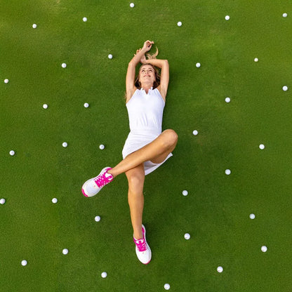 Duca Del Cosma Andiamo Womens Golf Shoes in White & Hot Pink