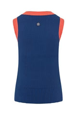 Swing Out Sister Dee Slipover Jumper in Coral and Navy