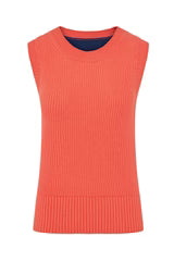 Swing Out Sister Dee Slipover Jumper in Coral and Navy