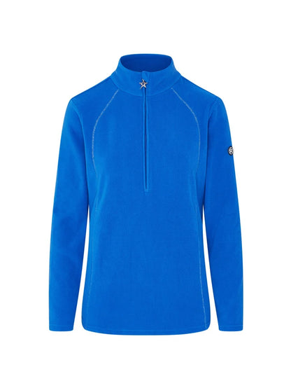 Swing out Sister Frankie 1/4 Zip Fleece in Dazzling Blue