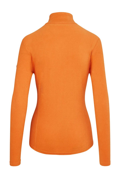 Swing out Sister Frankie 1/4 Zip Fleece in Orange Fizz