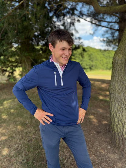 Luke 1/4 Zip Mid Layer Navy