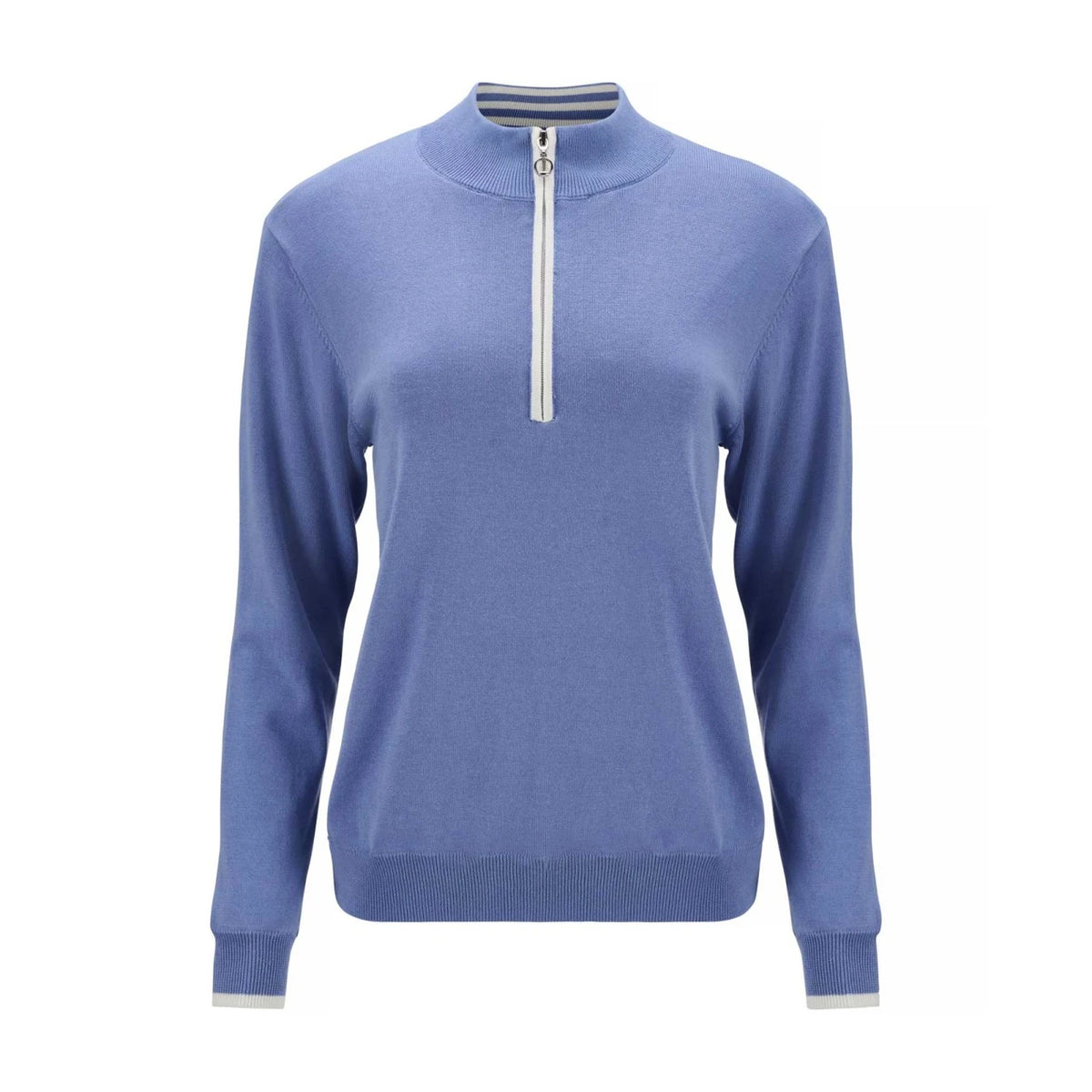 JRB 1/4 Zip Lined Jumper in Cornflower Blue
