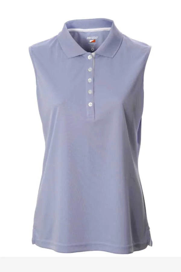 JRB Sleeveless Lavender Pique Polo Top