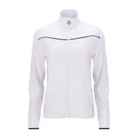 JRB Full Zip Midlayer White with Pink & Black Piping