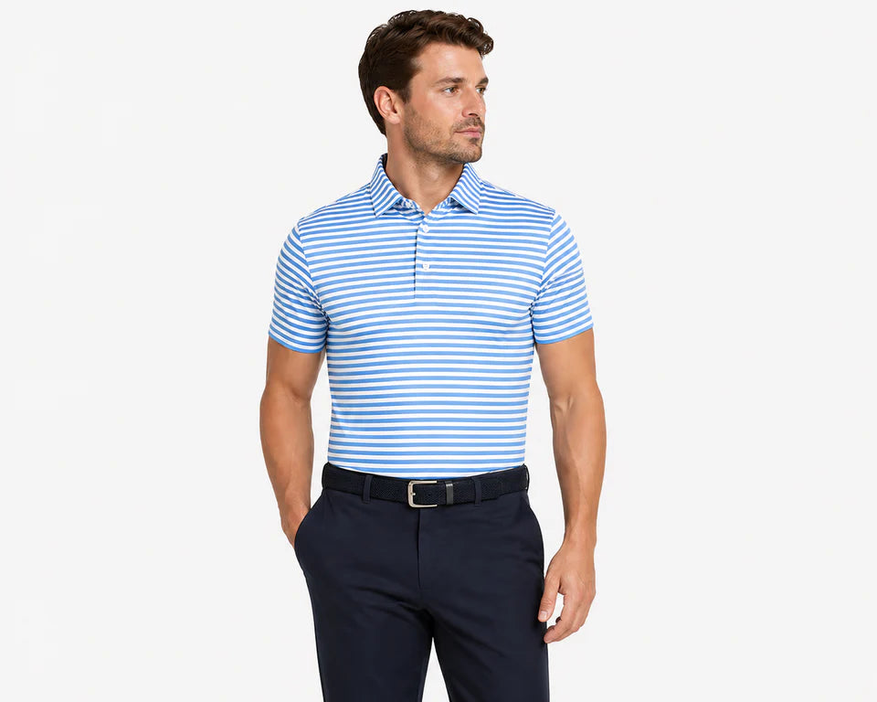 Justin Stripe Polo Ocean