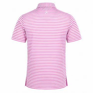 Justin Stripe Polo Super Pink
