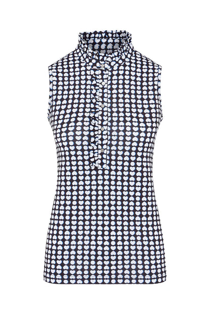 Swing out Sister Leona Sleeveless Frill Polo