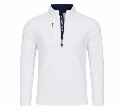 Luke 1/4 Zip Mid Layer White