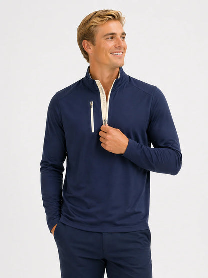 Luke 1/4 Zip Mid Layer Navy